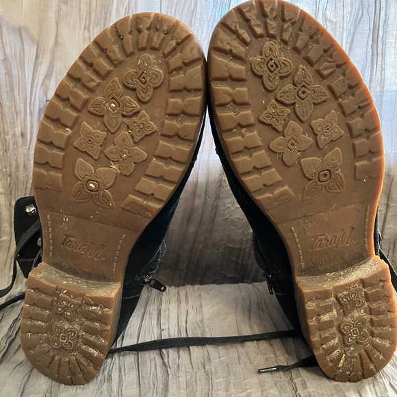 Suede Lace-up Boots with Buckle - Picture 6 of 7